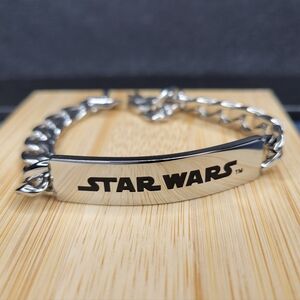 Star Wars Chain Link ID Bracelet Star Wars Logo Unisex